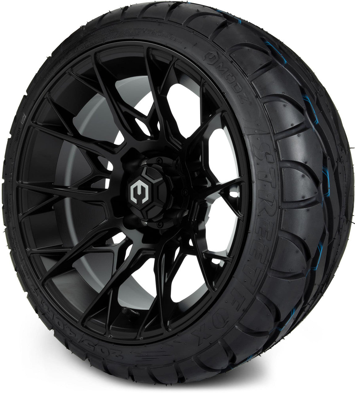 MODZ® 14" Chaos Matte Black - Low Profile Tires and Wheels Combo