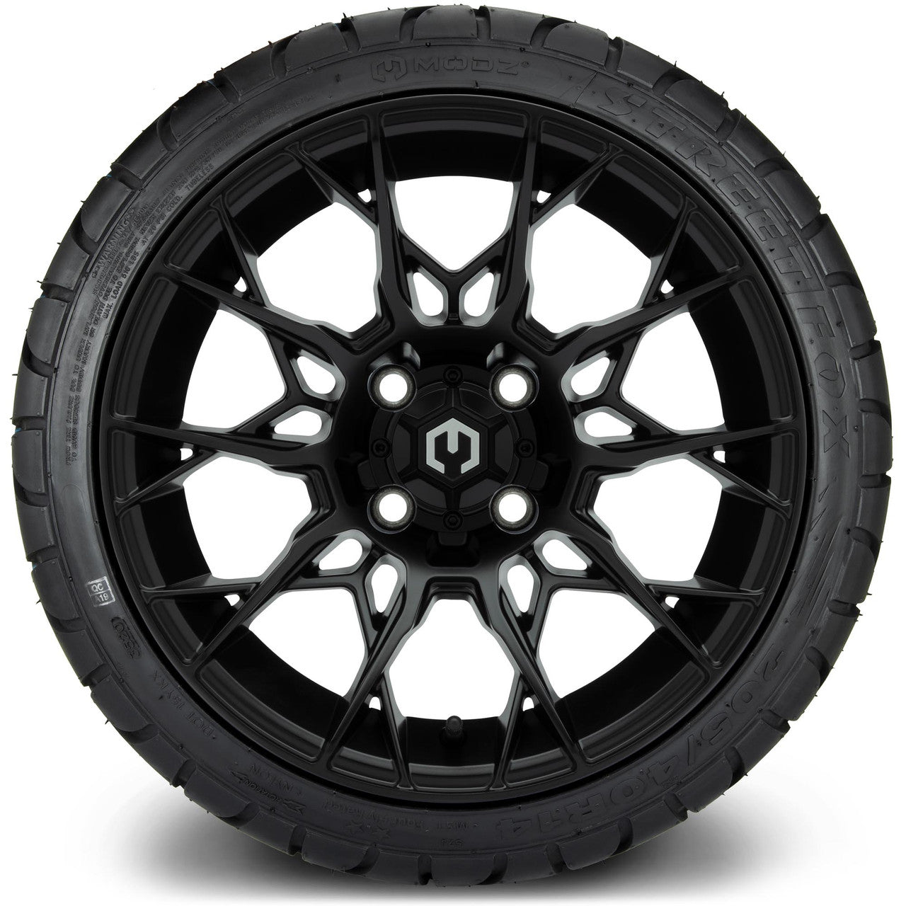 MODZ® 14" Chaos Matte Black - Low Profile Tires and Wheels Combo