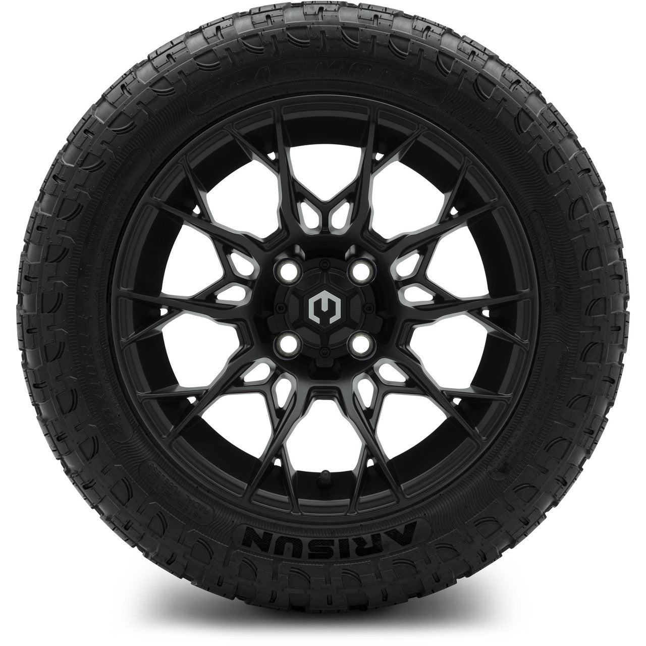 MODZ® 14" Chaos Matte Black - Lifted Tires and Wheels Combo