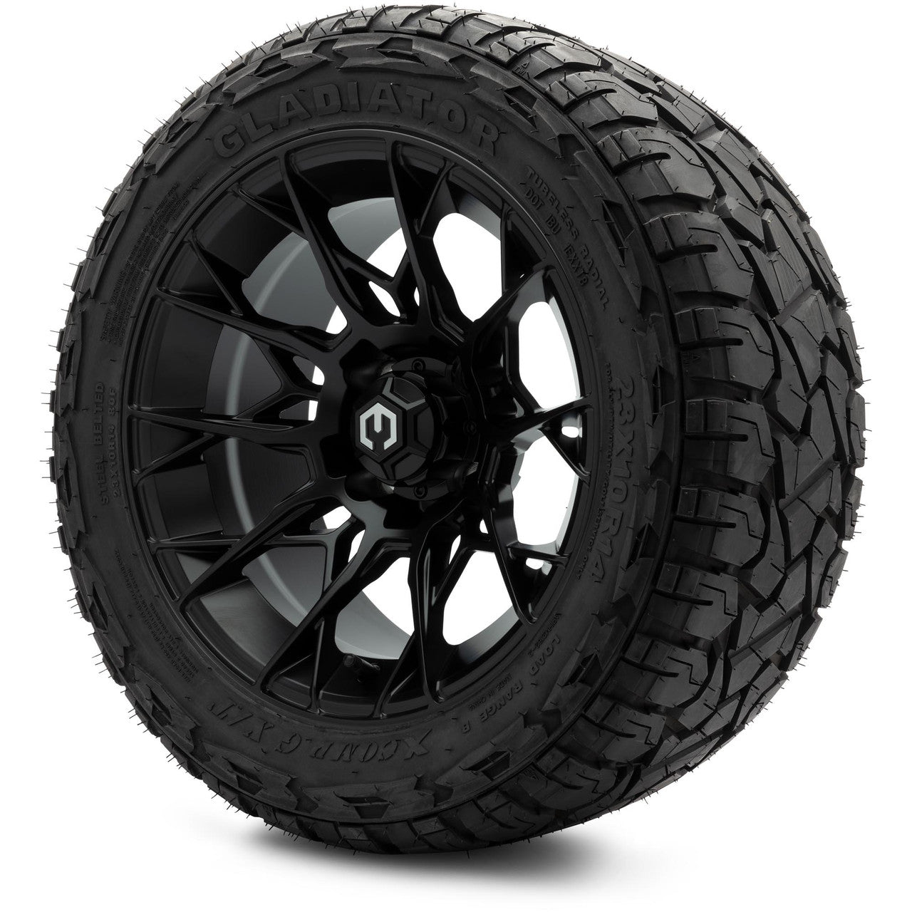 MODZ® 14" Chaos Matte Black - Lifted Tires and Wheels Combo