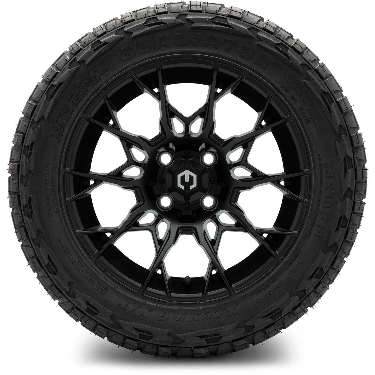 MODZ® 14" Chaos Matte Black - Lifted Tires and Wheels Combo