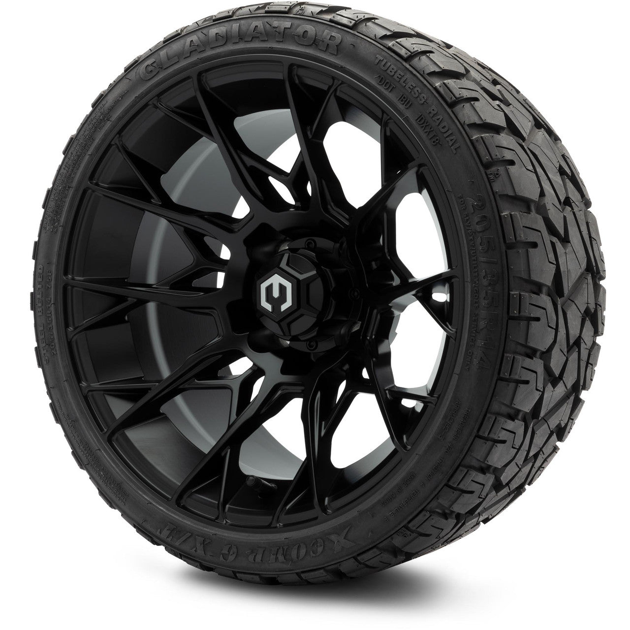 MODZ® 14" Chaos Matte Black - Low Profile Tires and Wheels Combo