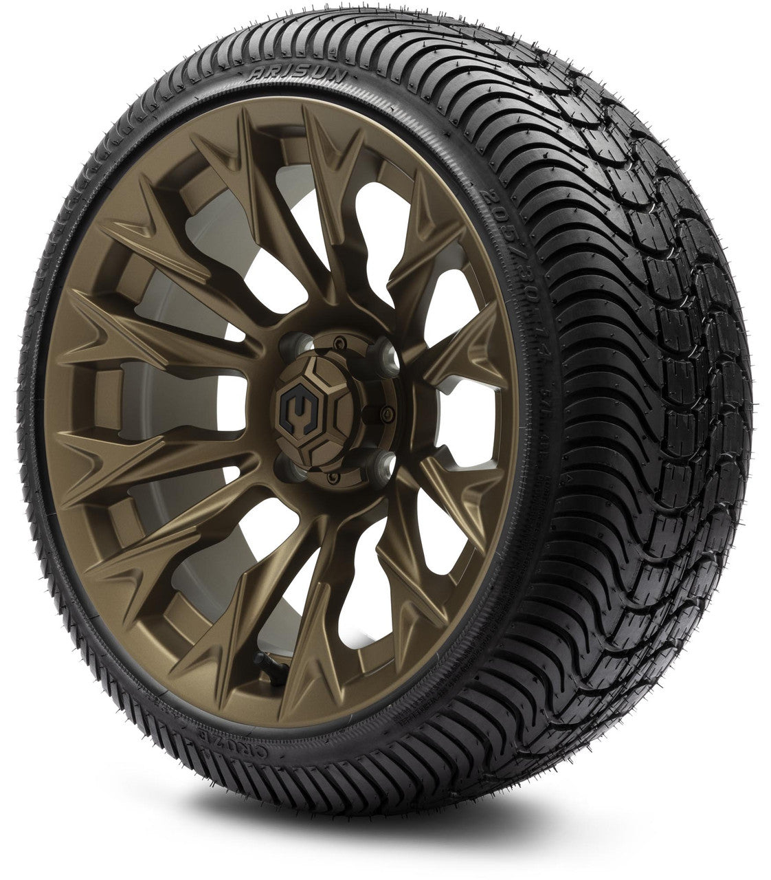 MODZ® 14" Falcon Matte Bronze - Low Profile Tires and Wheels Combo