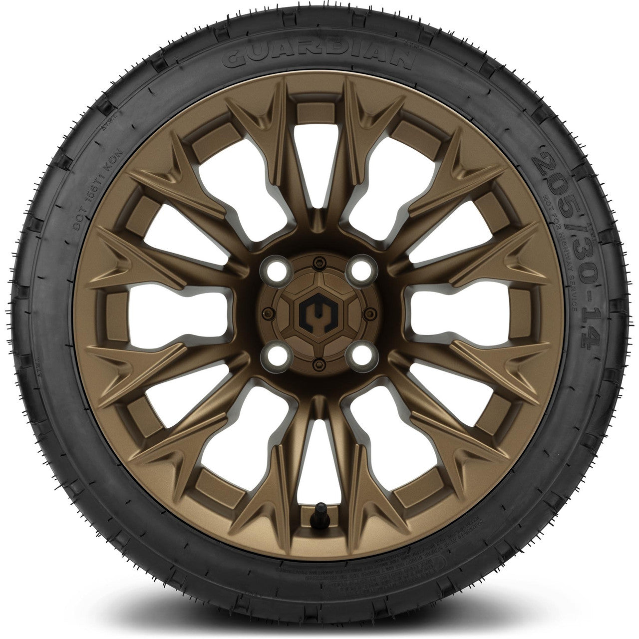 MODZ® 14" Falcon Matte Bronze - Low Profile Tires and Wheels Combo