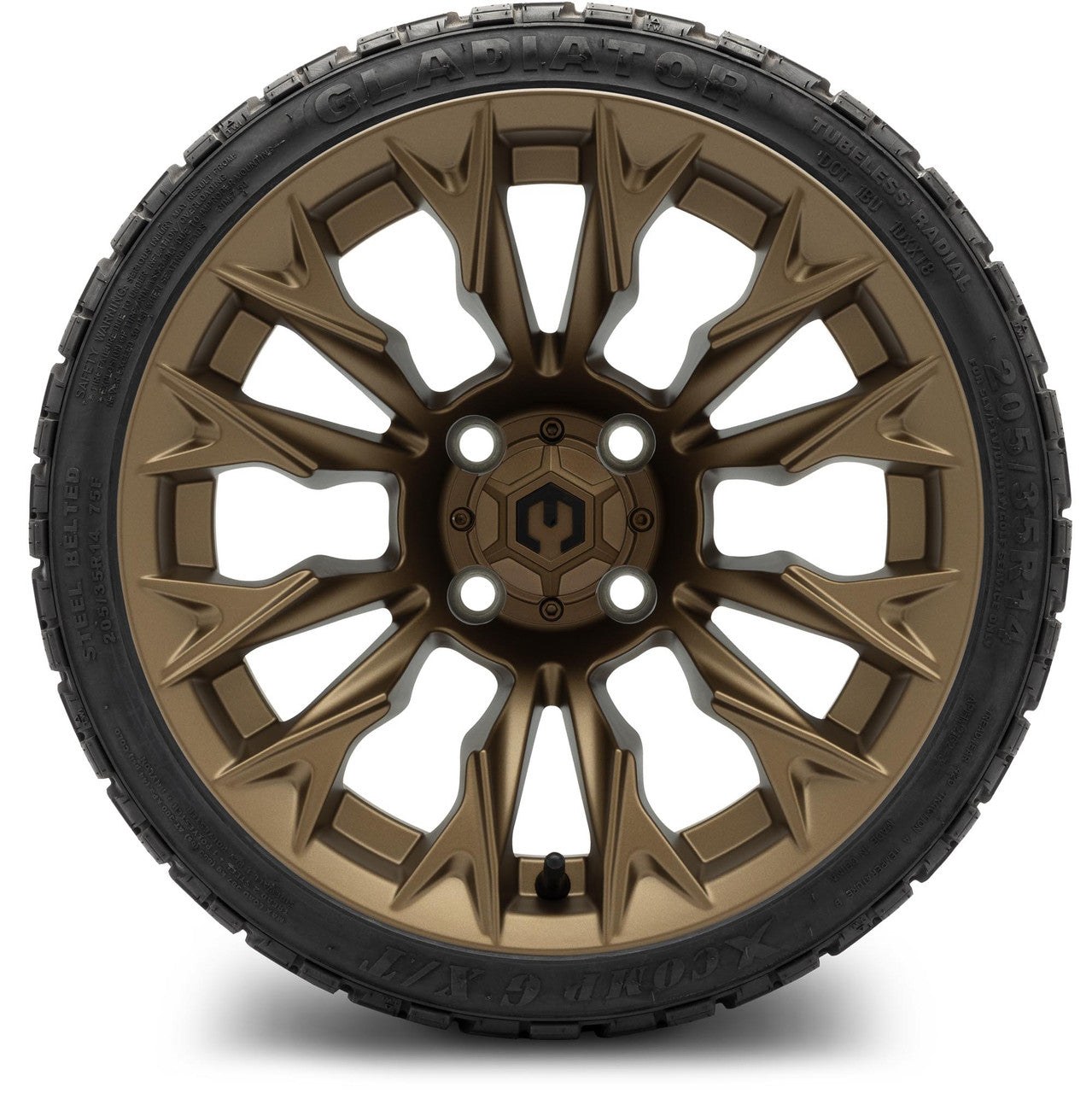 MODZ® 14" Falcon Matte Bronze - Low Profile Tires and Wheels Combo