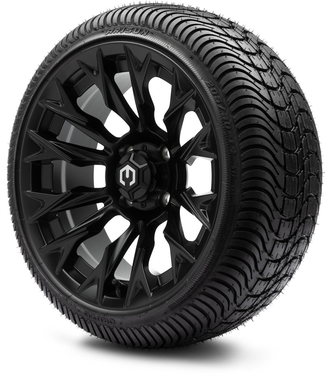 MODZ® 14" Falcon Matte Black - Low Profile Tires and Wheels Combo