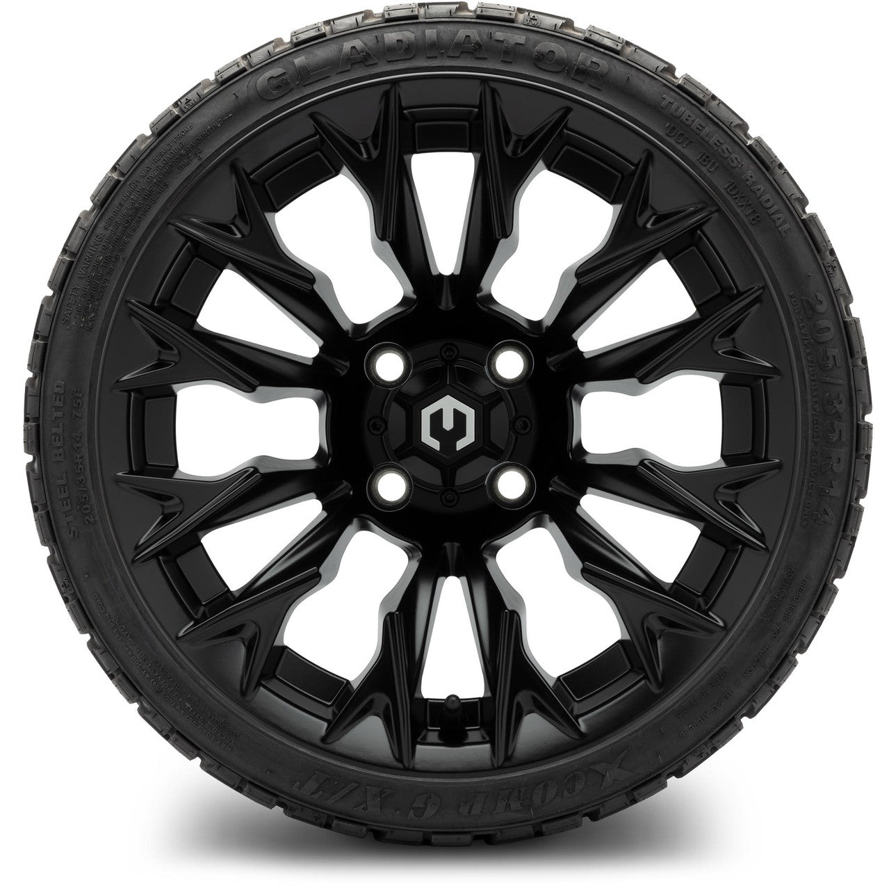 MODZ® 14" Falcon Matte Black - Low Profile Tires and Wheels Combo