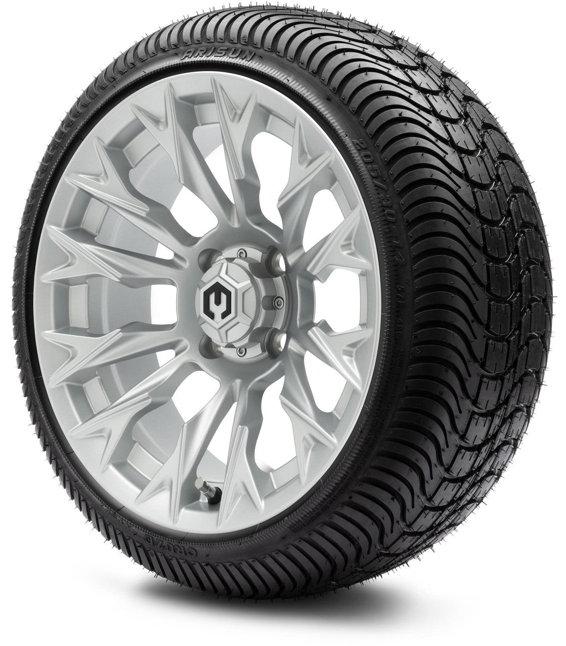 MODZ® 14" Falcon Silver - Low Profile Tires and Wheels Combo