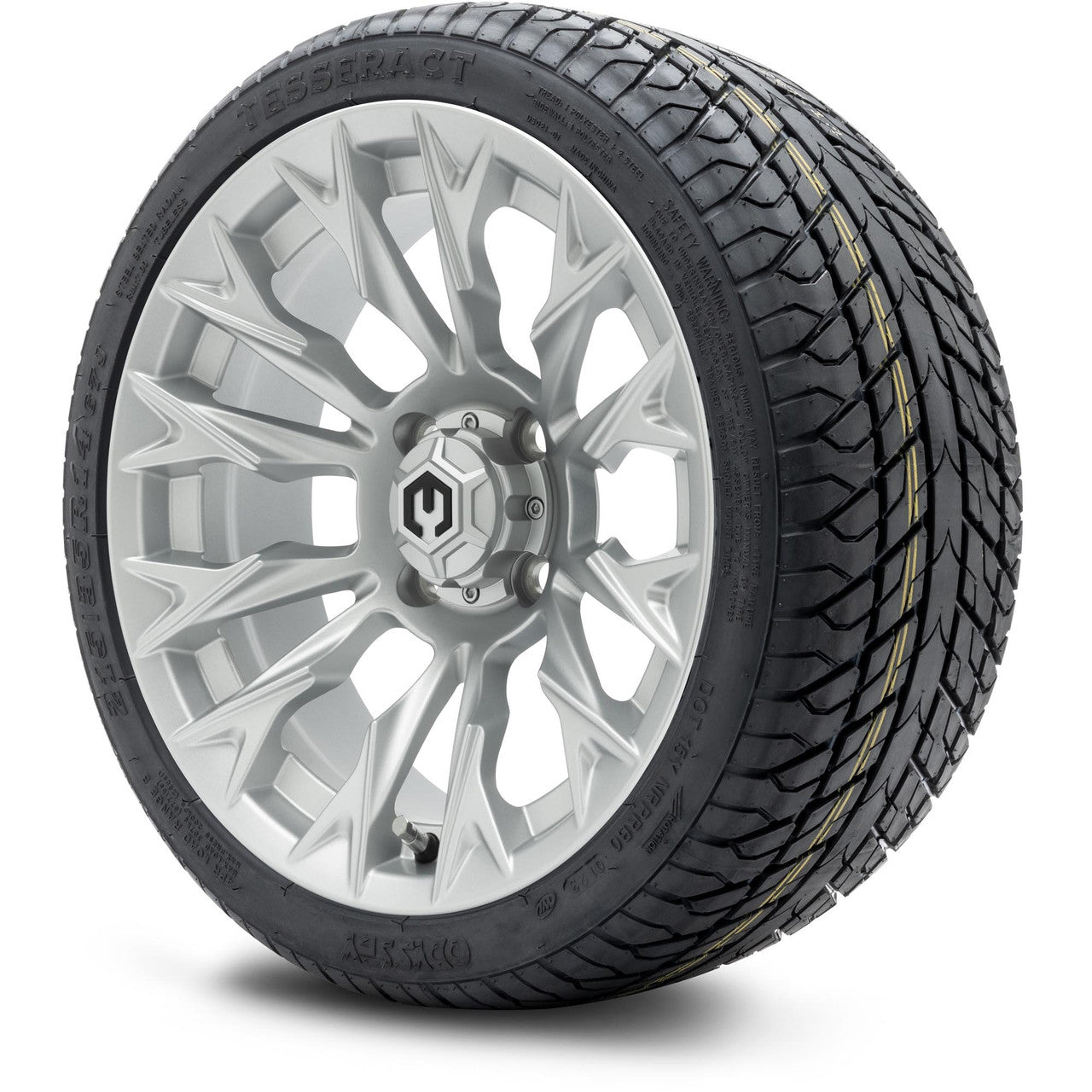 MODZ® 14" Falcon Silver - Low Profile Tires and Wheels Combo
