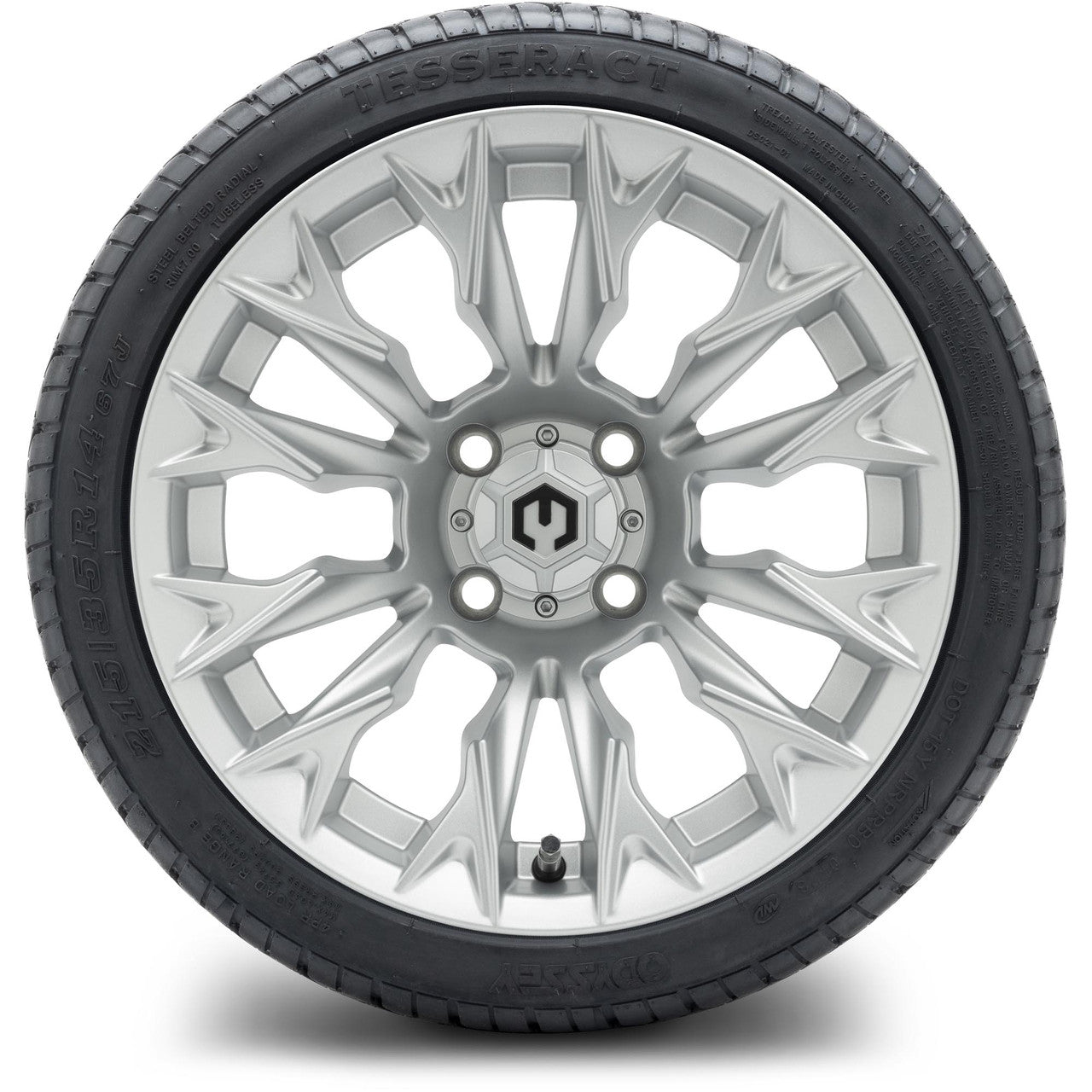 MODZ® 14" Falcon Silver - Low Profile Tires and Wheels Combo