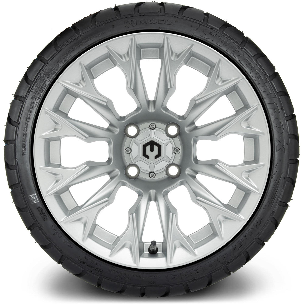 MODZ® 14" Falcon Silver - Low Profile Tires and Wheels Combo