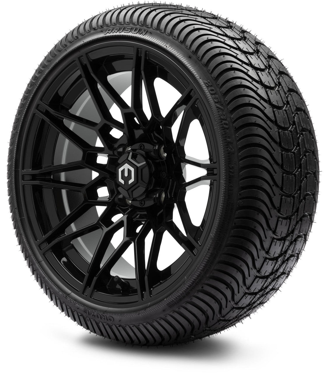 MODZ® 14" Galaxy Glossy Black - Low Profile Tires and Wheels Combo