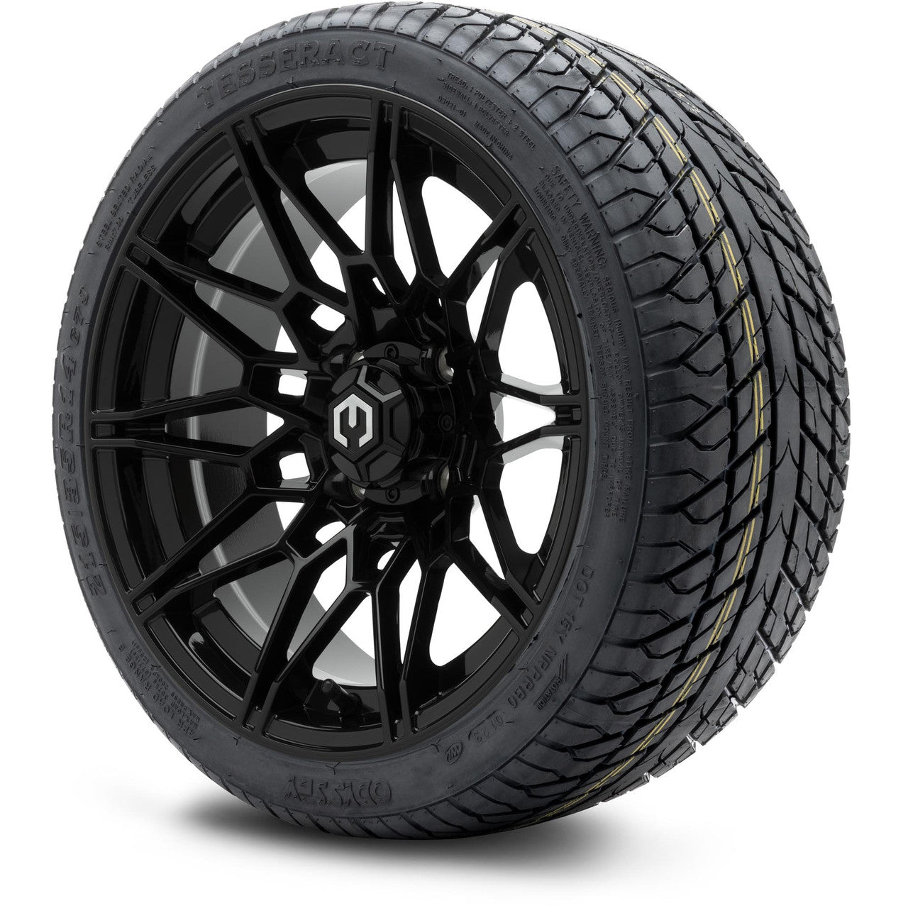 MODZ® 14" Galaxy Glossy Black - Low Profile Tires and Wheels Combo
