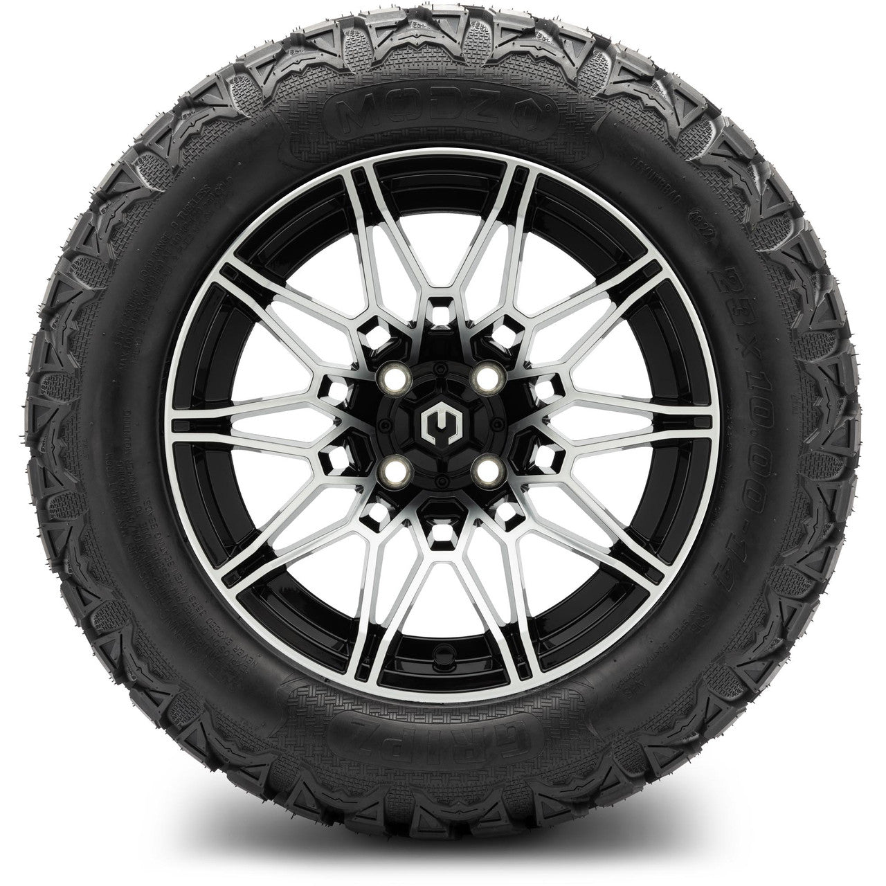 MODZ® 14" Galaxy Machined Black - Lifted Tires and Wheels Combo