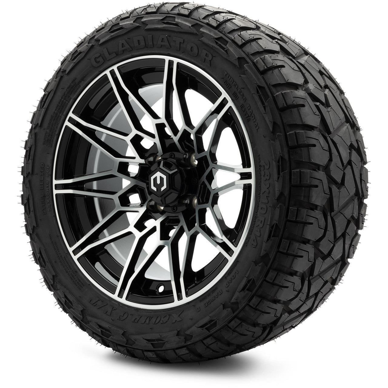MODZ® 14" Galaxy Machined Black - Lifted Tires and Wheels Combo