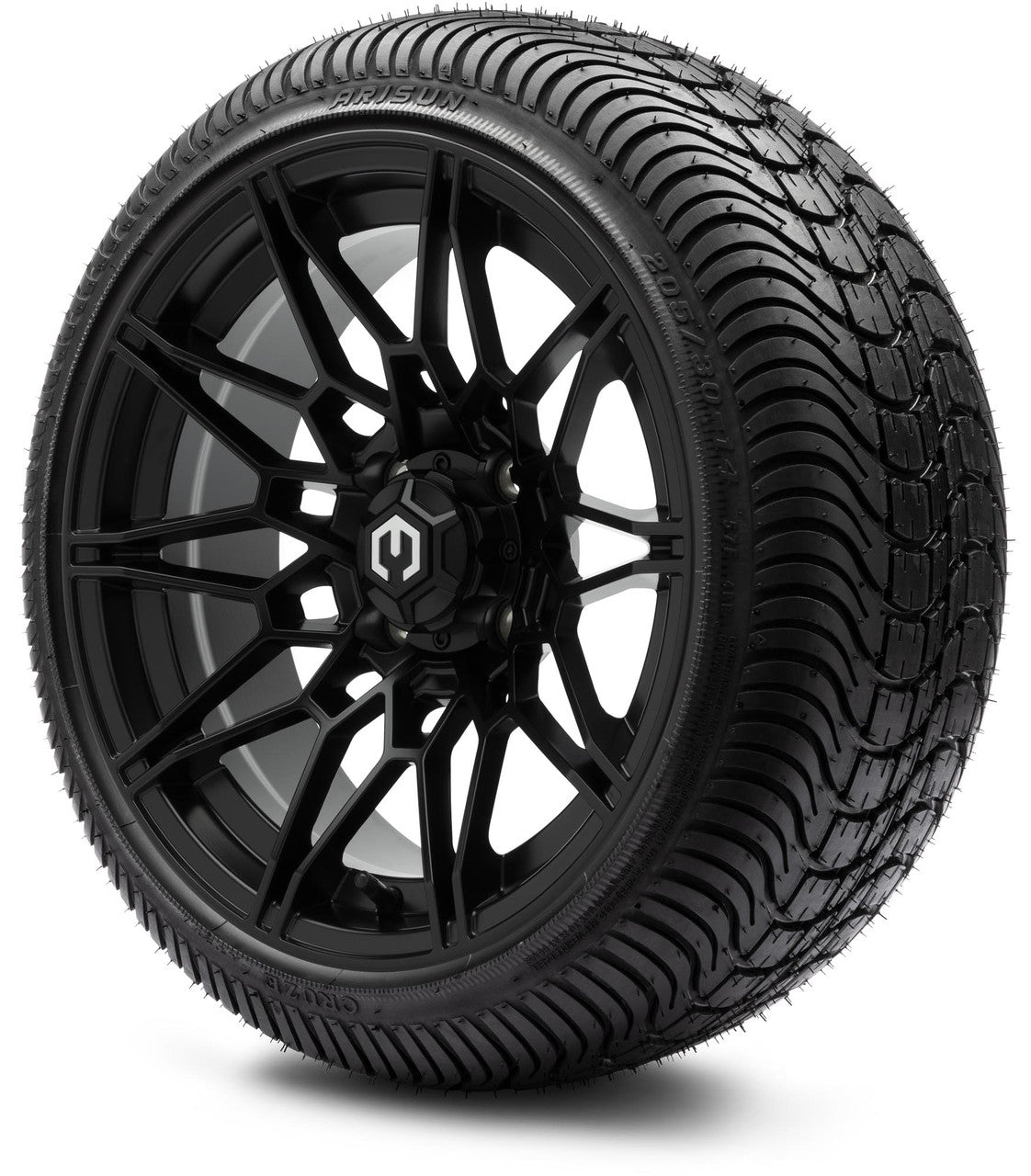 MODZ® 14" Galaxy Matte Black - Low Profile Tires and Wheels Combo