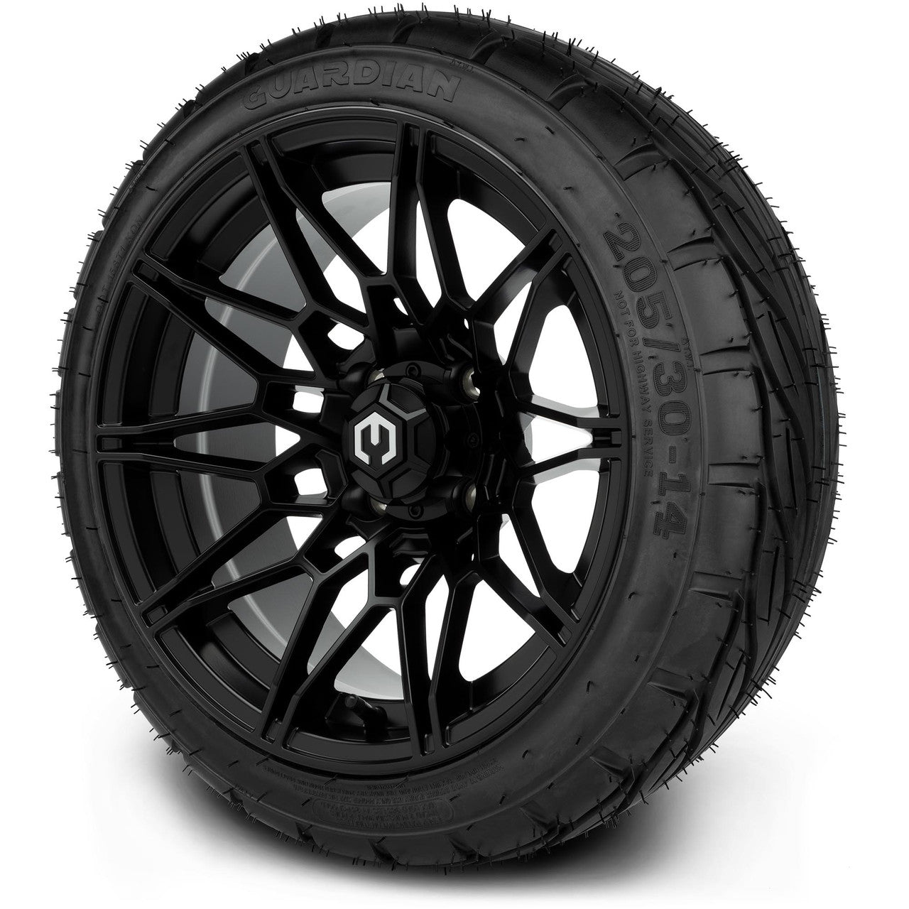 MODZ® 14" Galaxy Matte Black - Low Profile Tires and Wheels Combo