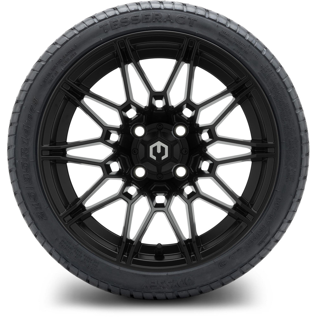 MODZ® 14" Galaxy Matte Black - Low Profile Tires and Wheels Combo