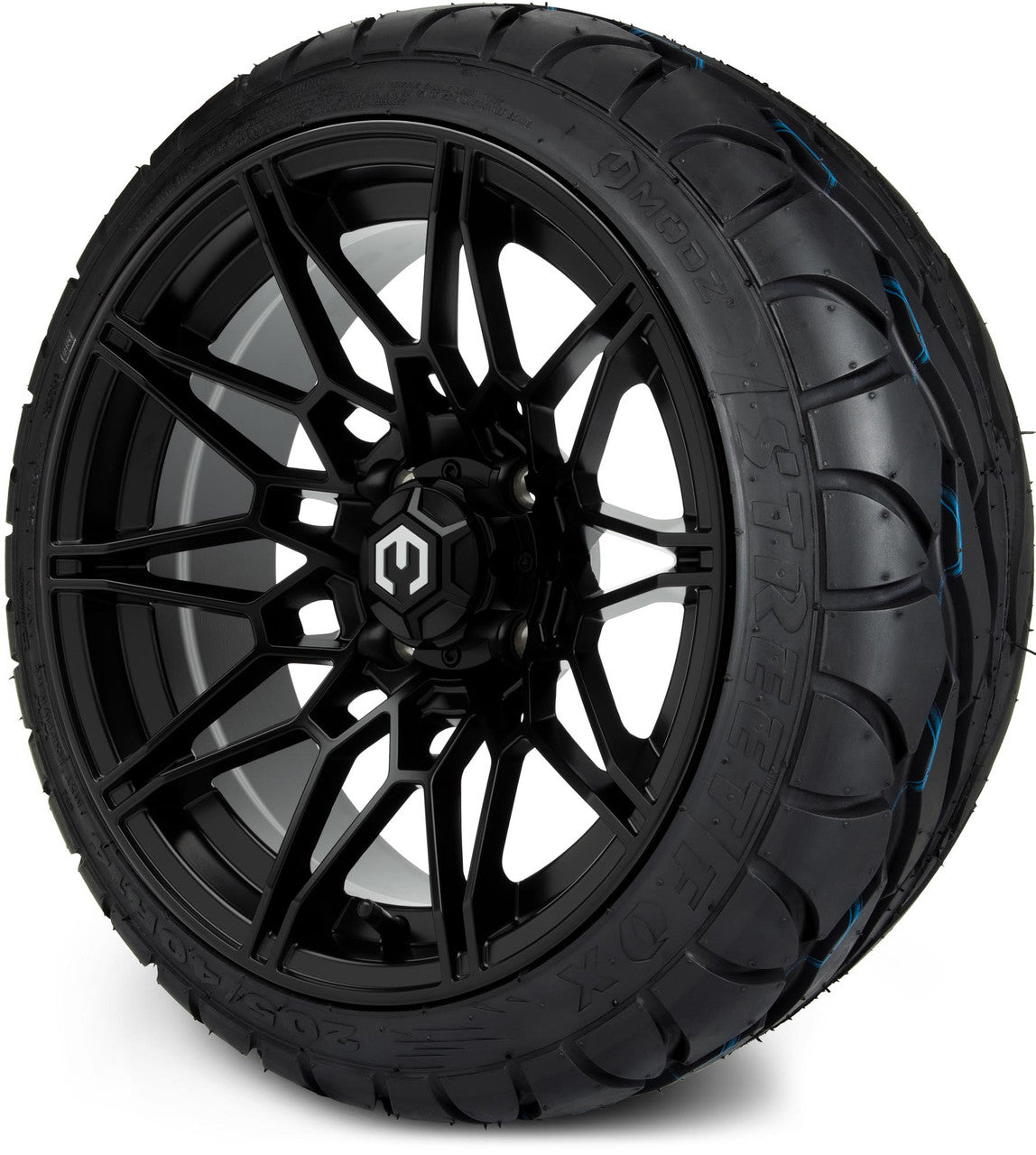 MODZ® 14" Galaxy Matte Black - Low Profile Tires and Wheels Combo