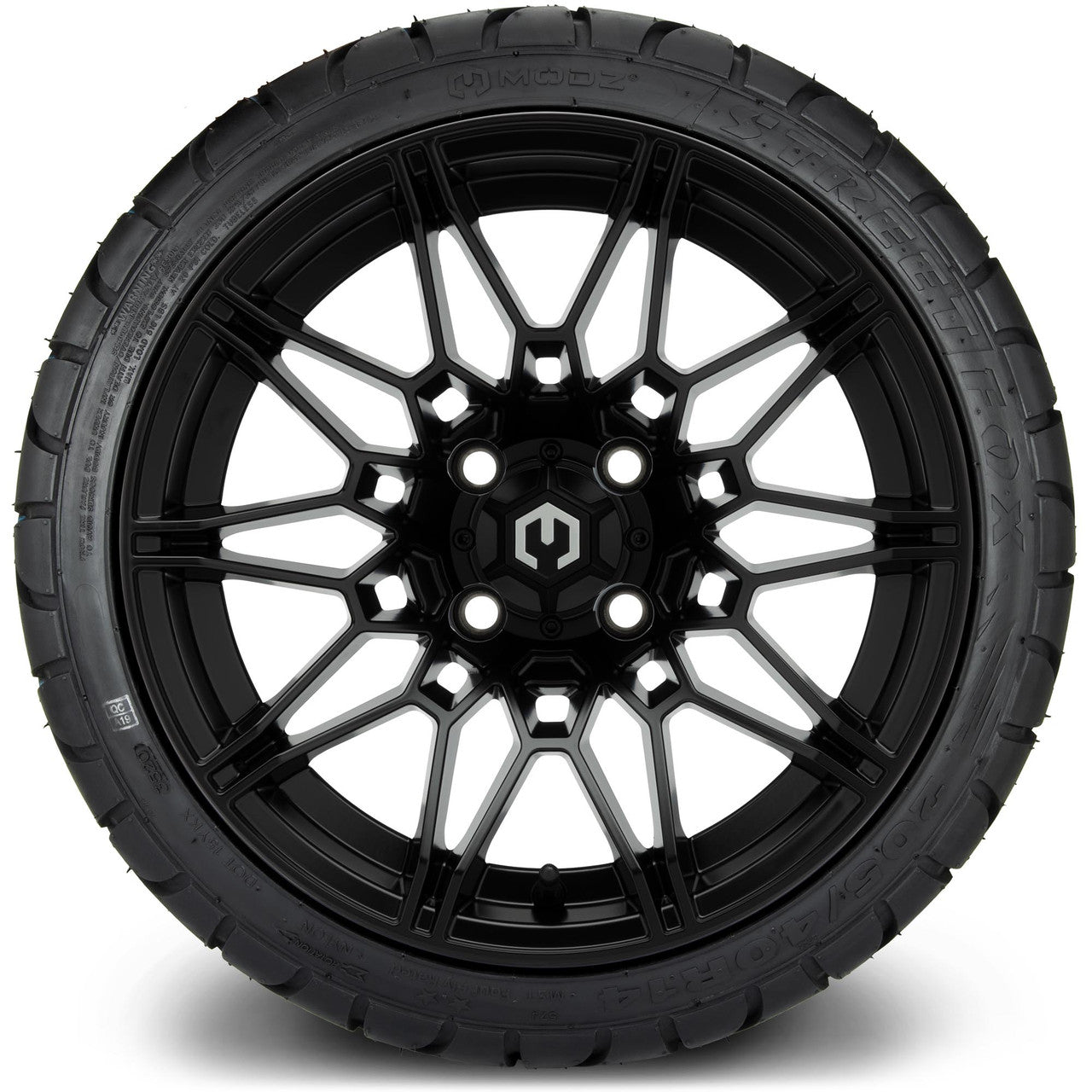 MODZ® 14" Galaxy Matte Black - Low Profile Tires and Wheels Combo