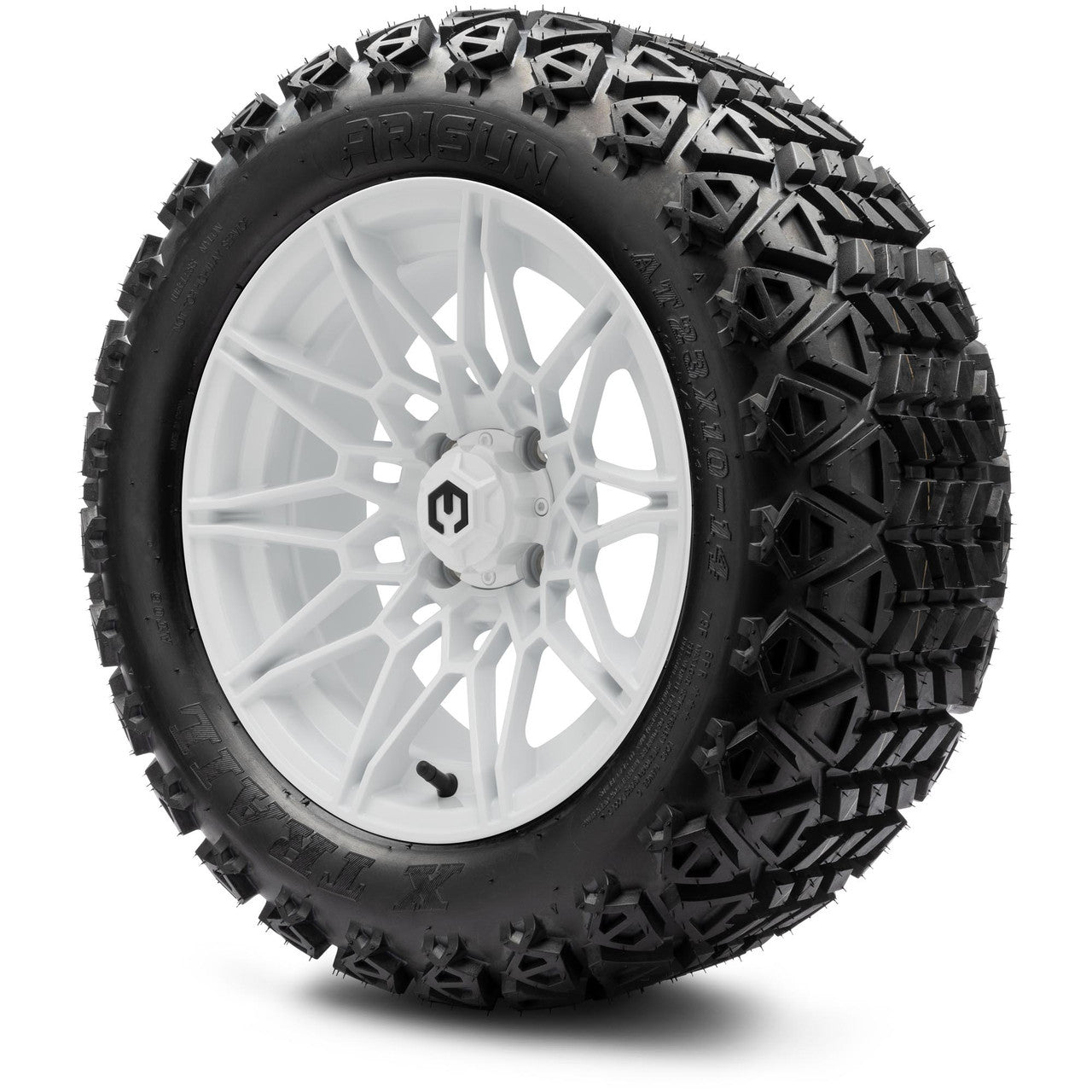 MODZ® 14" Galaxy Glossy White - Lifted Tires and Wheels Combo