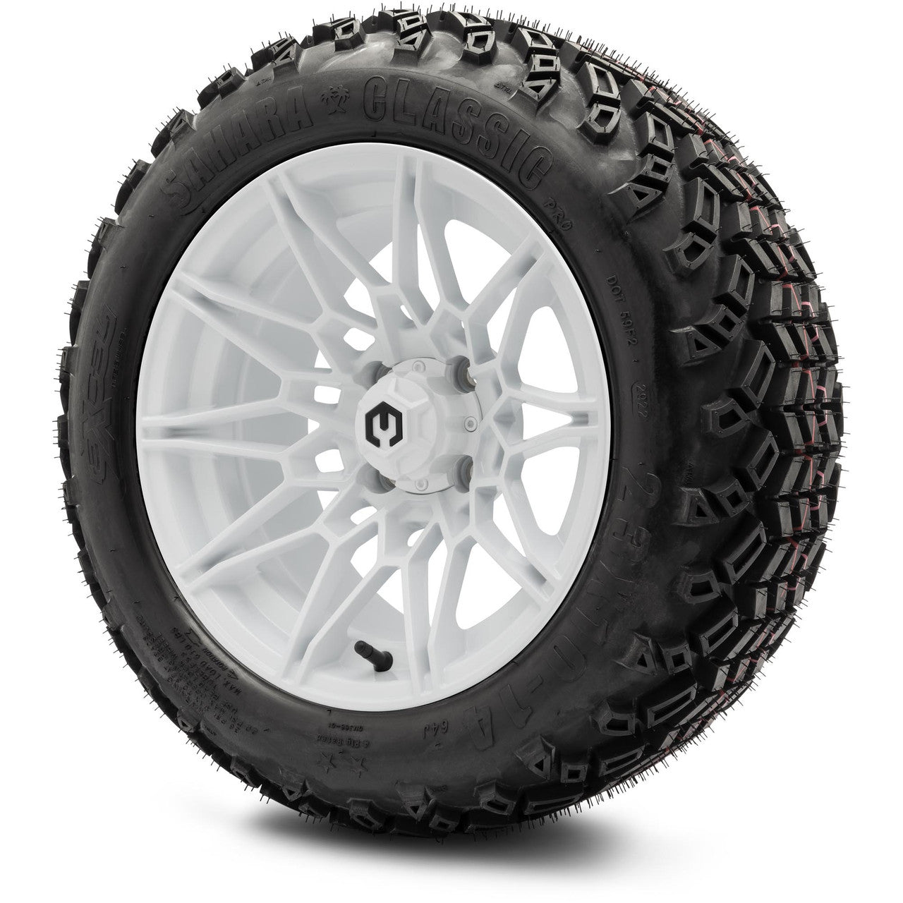 MODZ® 14" Galaxy Glossy White - Lifted Tires and Wheels Combo