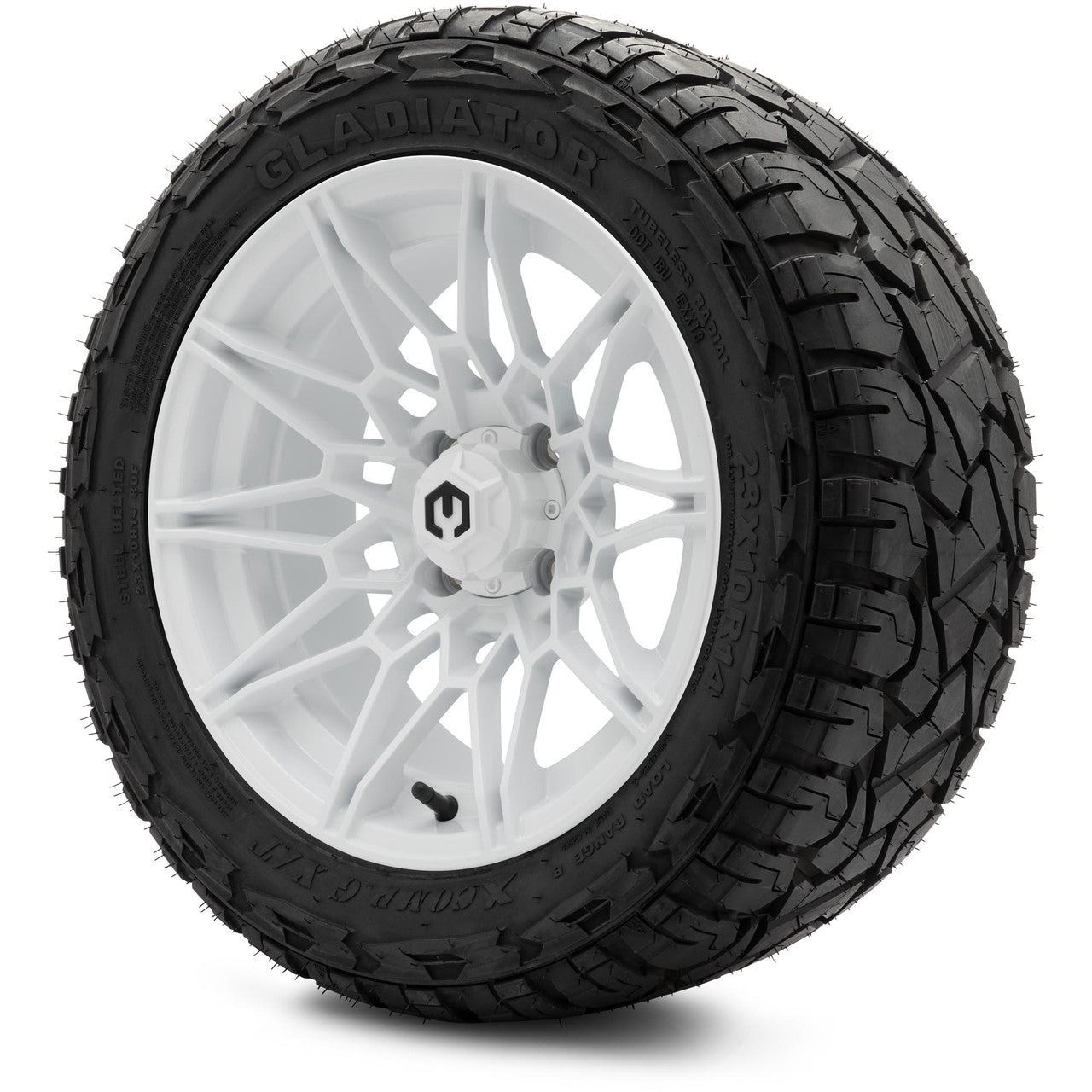 MODZ® 14" Galaxy Glossy White - Lifted Tires and Wheels Combo