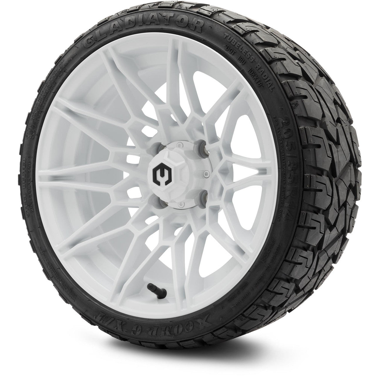 MODZ® 14" Galaxy Glossy White - Lifted Tires and Wheels Combo