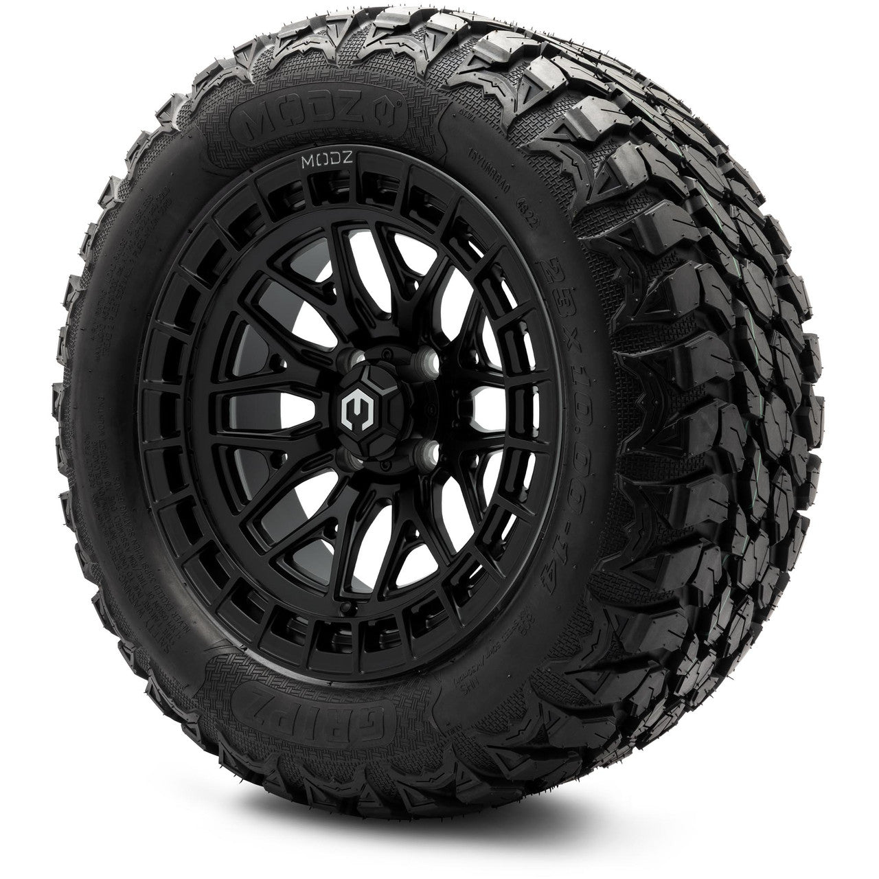 MODZ® 14" Torrent Matte Black - Lifted Tires and Wheels Combo