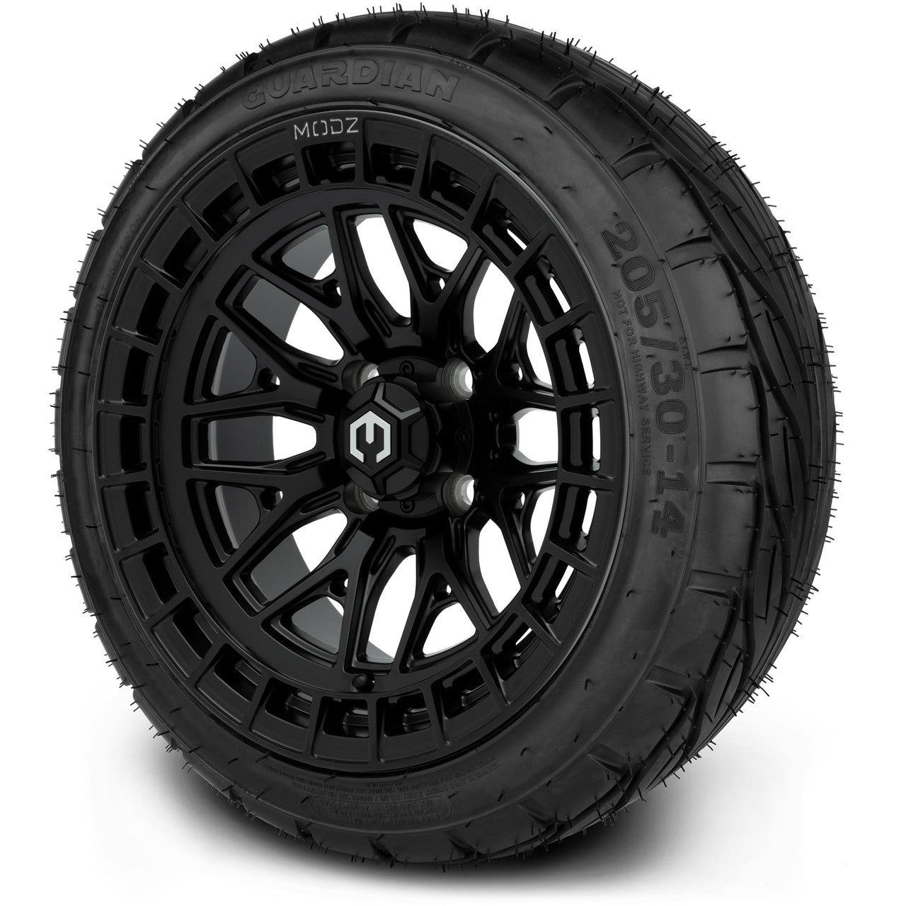 MODZ® 14" Torrent Matte Black - Low Profile Tires and Wheels Combo