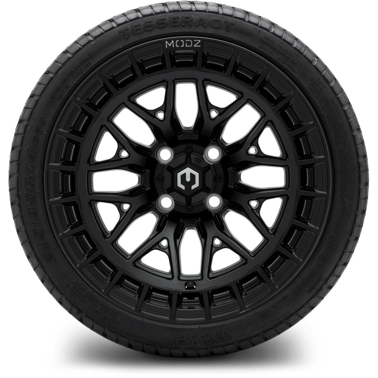 MODZ® 14" Torrent Matte Black - Low Profile Tires and Wheels Combo