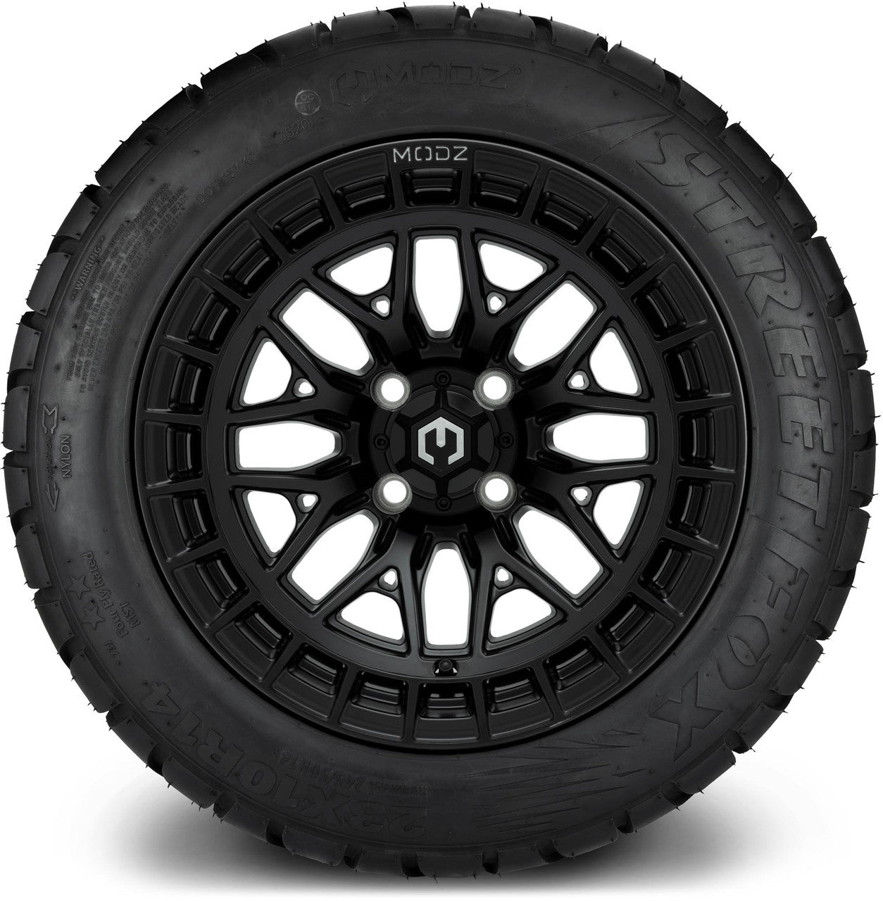 MODZ® 14" Torrent Matte Black - Low Profile Tires and Wheels Combo