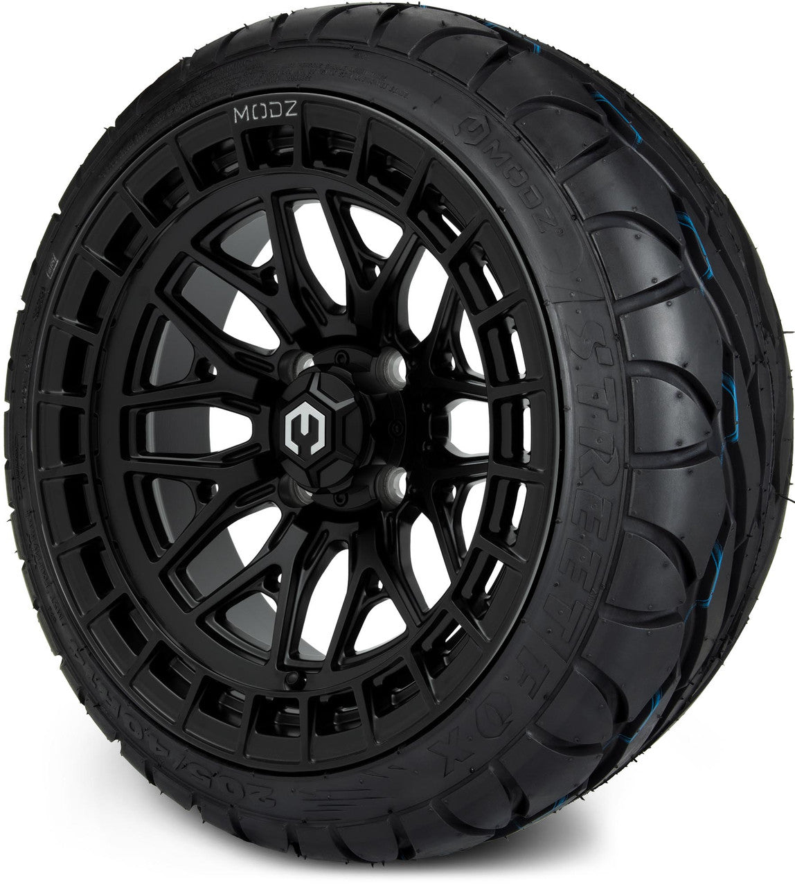 MODZ® 14" Torrent Matte Black - Low Profile Tires and Wheels Combo