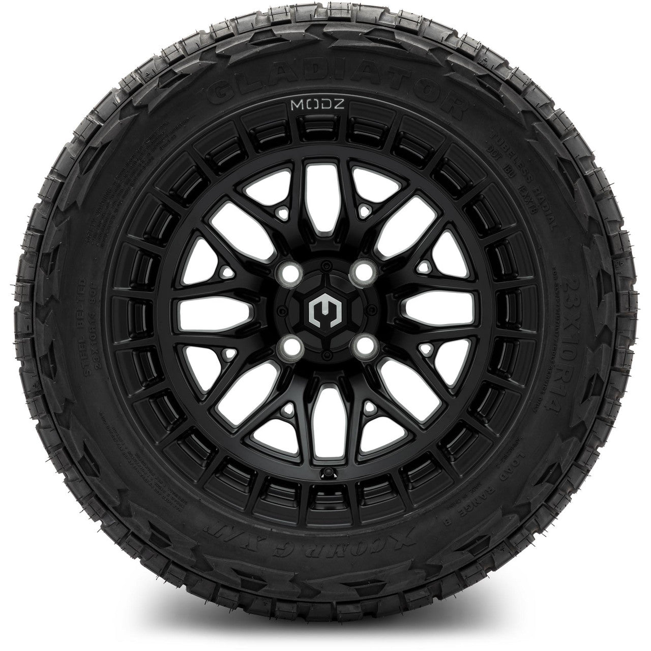 MODZ® 14" Torrent Matte Black - Lifted Tires and Wheels Combo