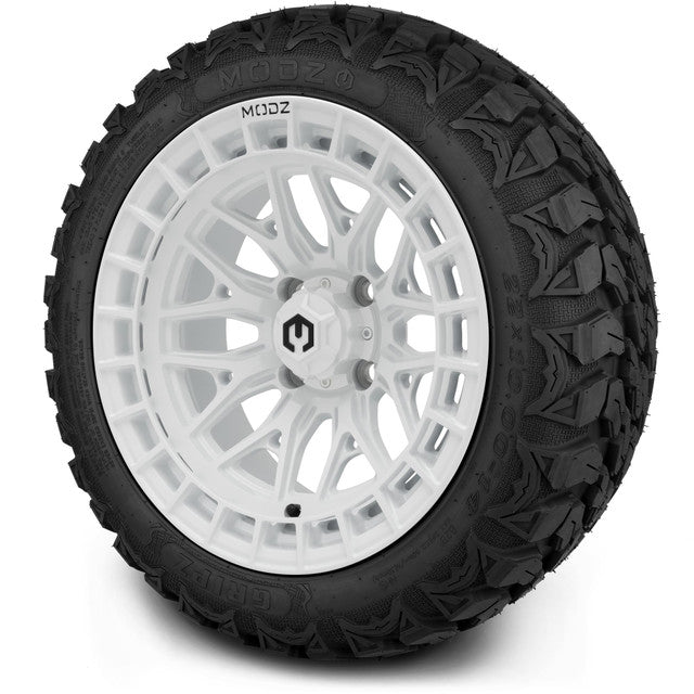 MODZ® 14" Torrent Glossy White - Lifted Tires and Wheels Combo