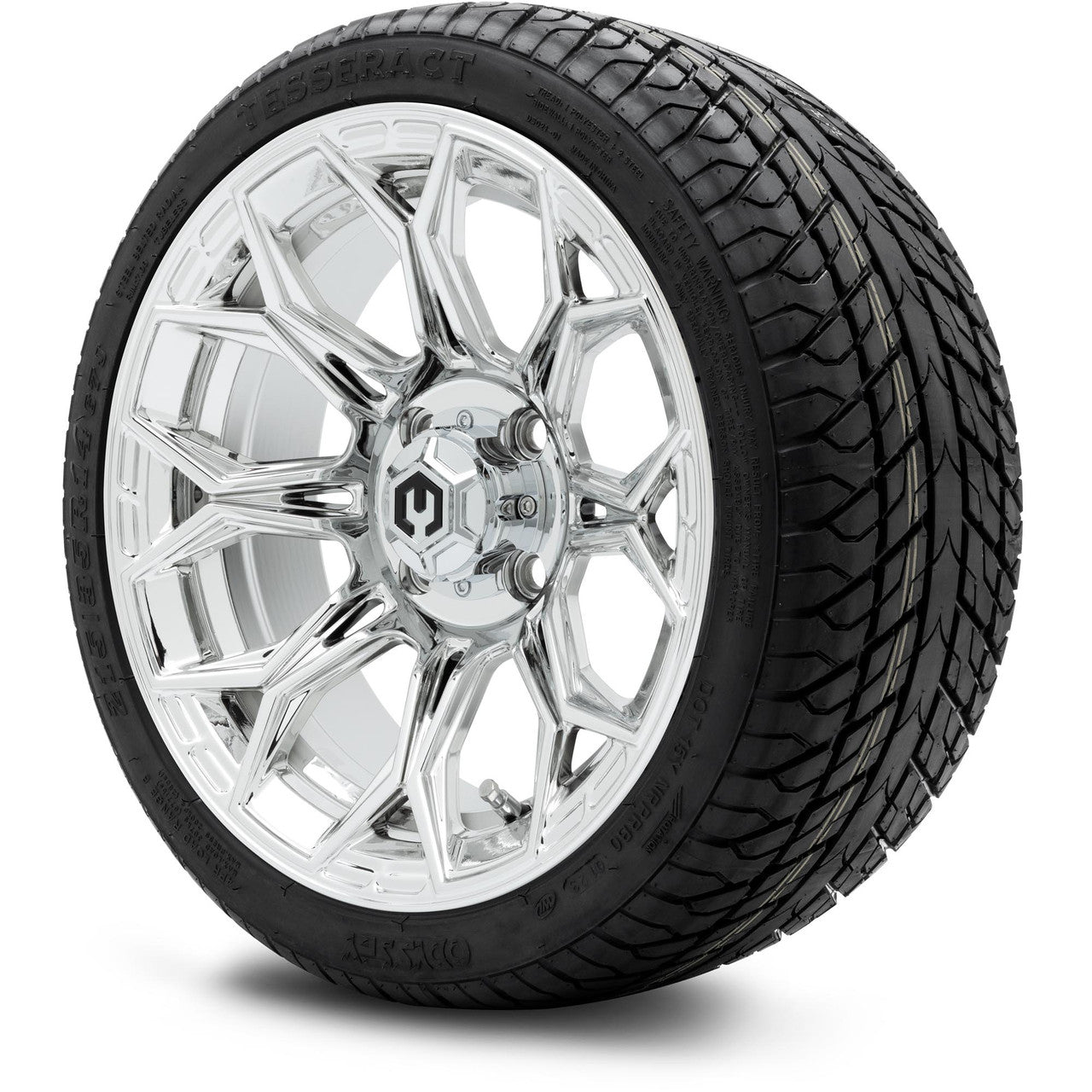 MODZ® 14" Halo Chrome - Low Profile Tires and Wheels Combo