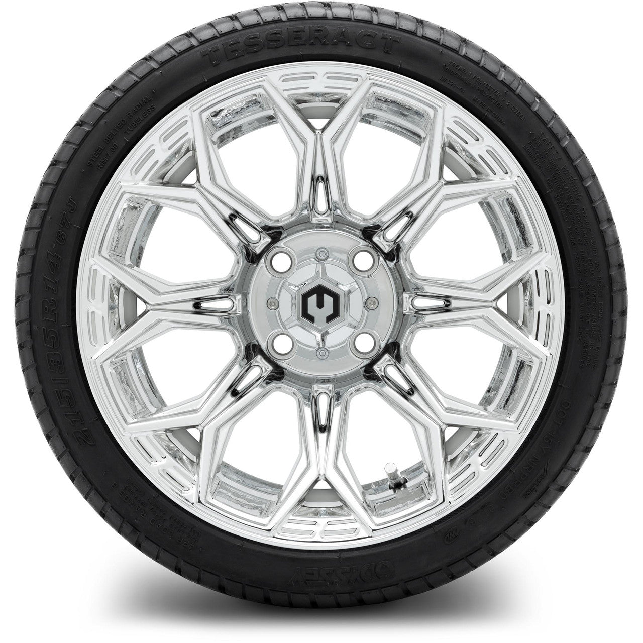 MODZ® 14" Halo Chrome - Low Profile Tires and Wheels Combo