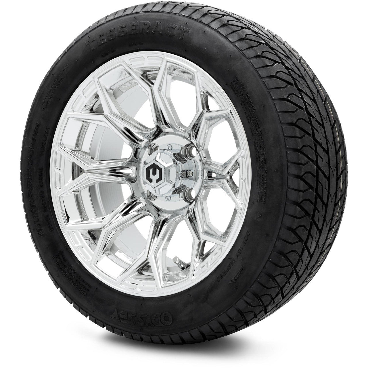 MODZ® 14" Halo Chrome - Low Profile Tires and Wheels Combo
