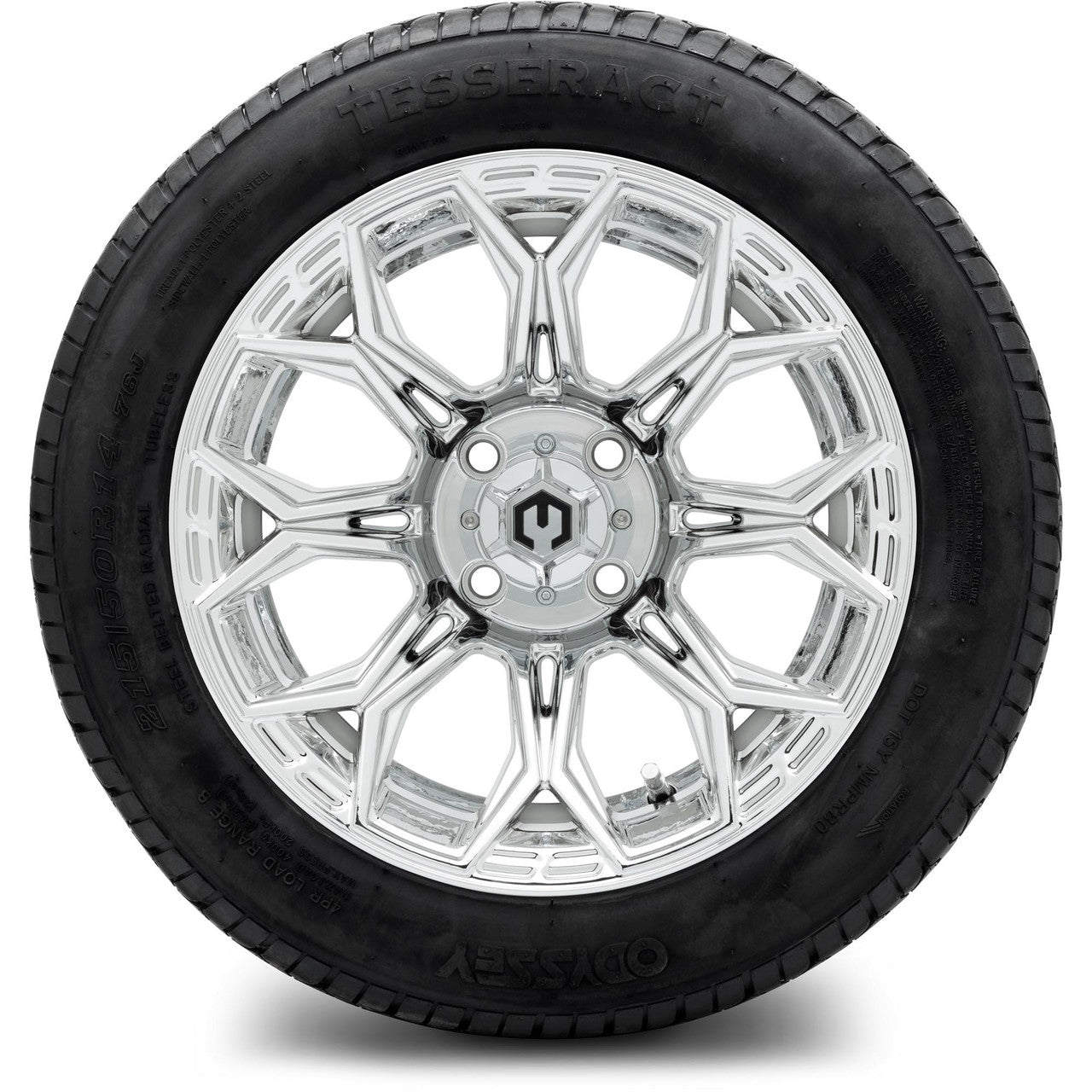 MODZ® 14" Halo Chrome - Low Profile Tires and Wheels Combo