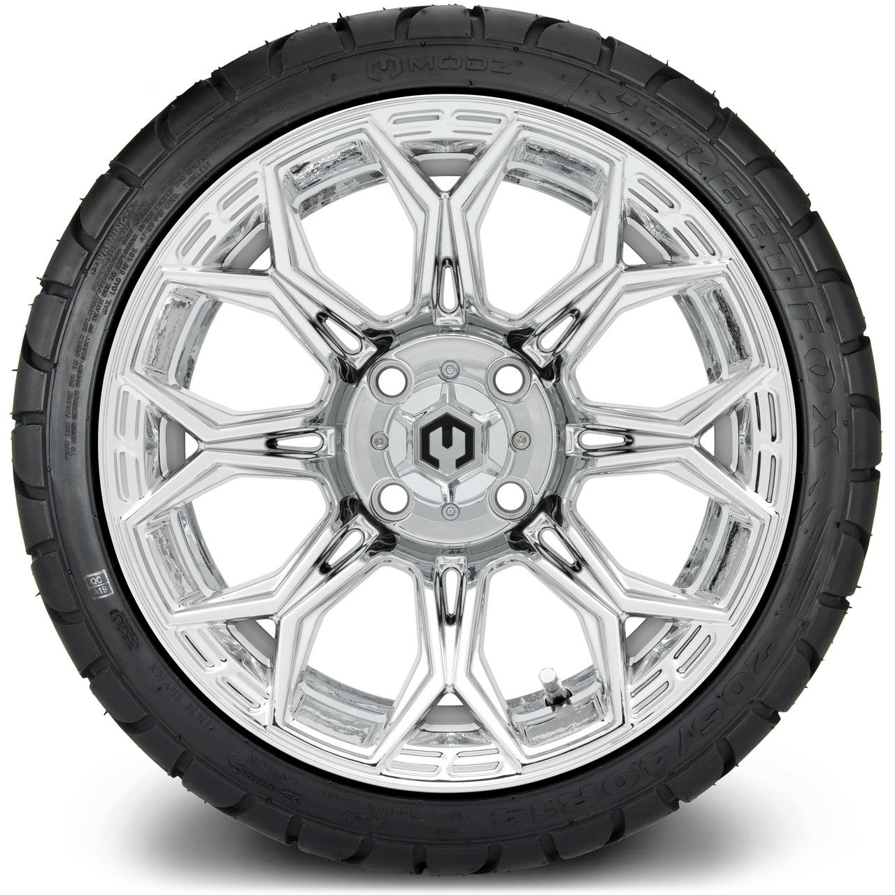 MODZ® 14" Halo Chrome - Low Profile Tires and Wheels Combo