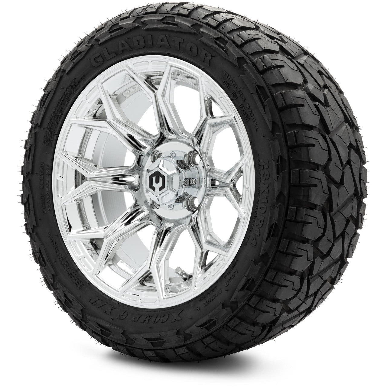 MODZ® 14" Halo Chrome - Lifted Tires and Wheels Combo