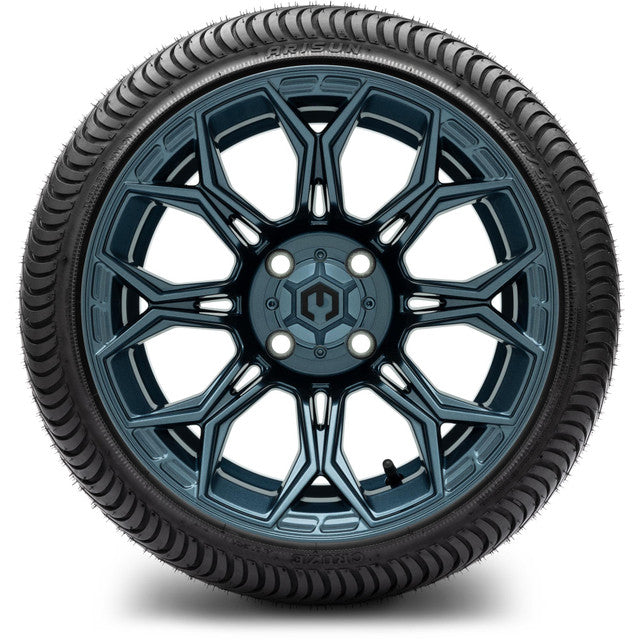 MODZ® 14" Halo Titanium Blue - Low Profile Tires and Wheels Combo