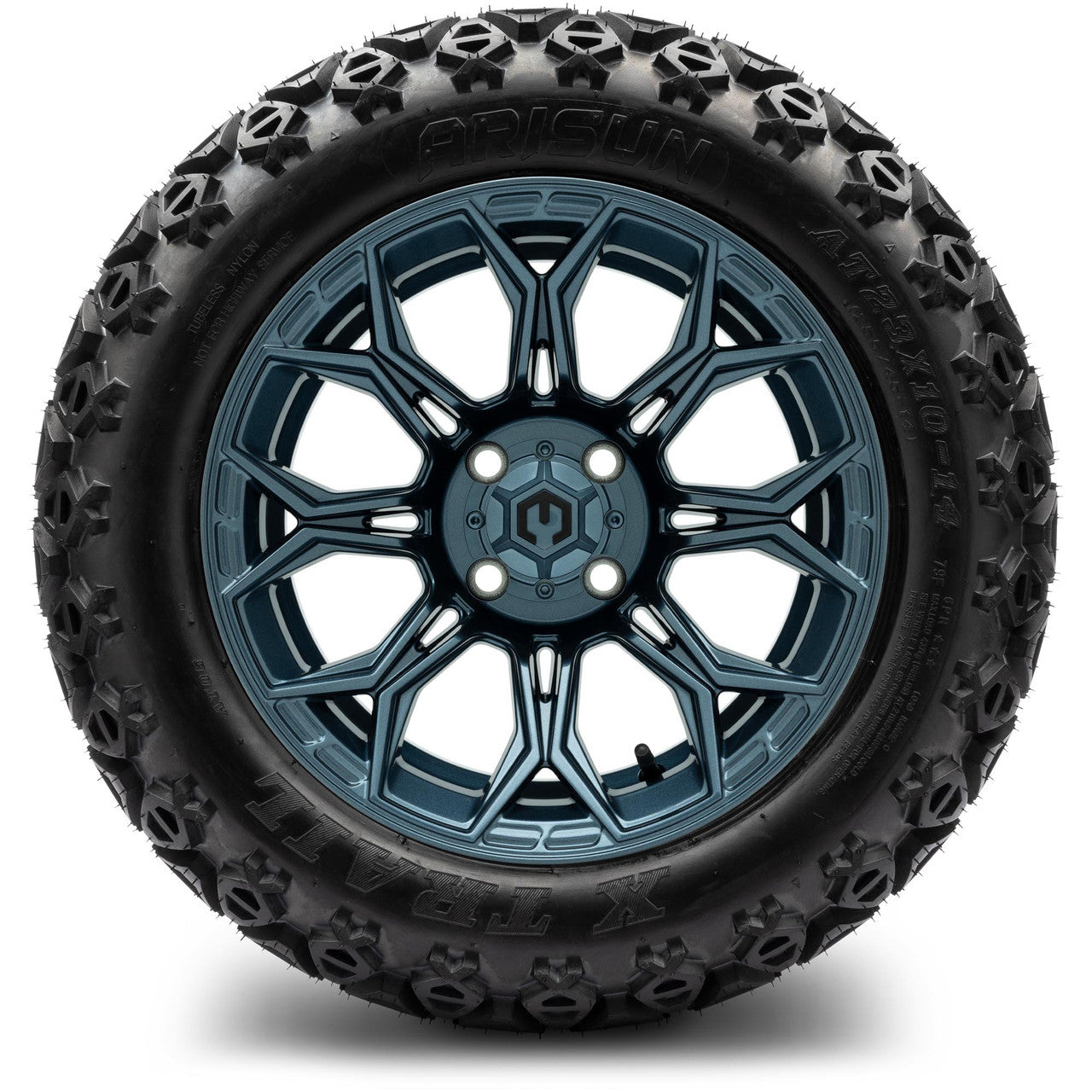 MODZ® 14" Halo Titanium Blue - Lifted Tires and Wheels Combo