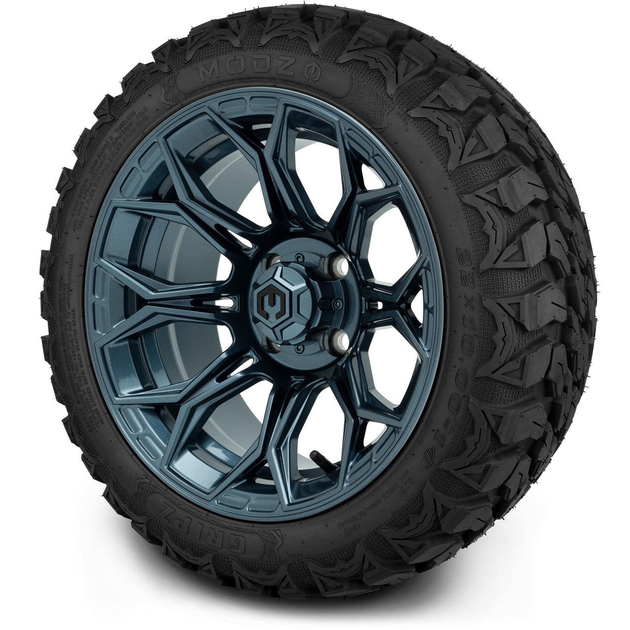 MODZ® 14" Halo Titanium Blue - Lifted Tires and Wheels Combo