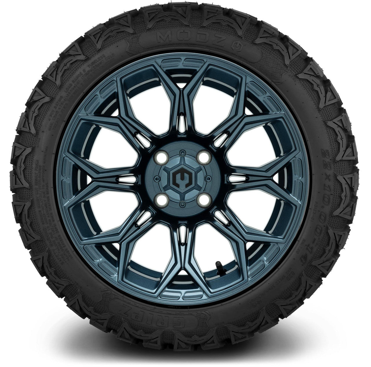 MODZ® 14" Halo Titanium Blue - Lifted Tires and Wheels Combo