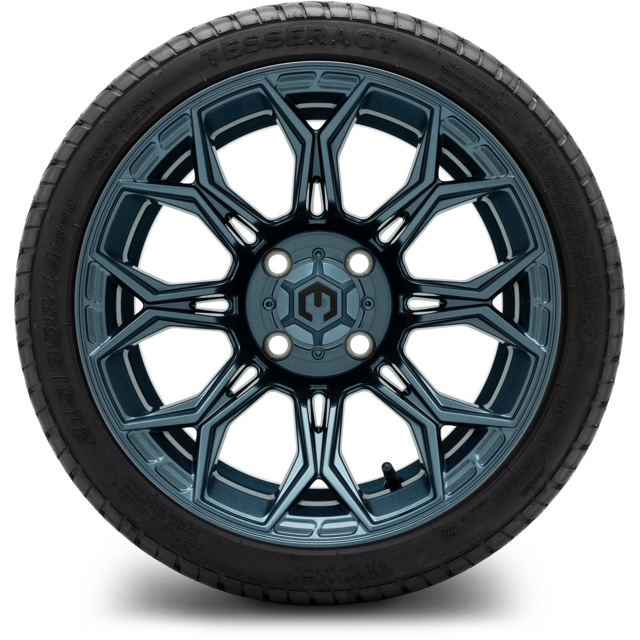 MODZ® 14" Halo Titanium Blue - Low Profile Tires and Wheels Combo