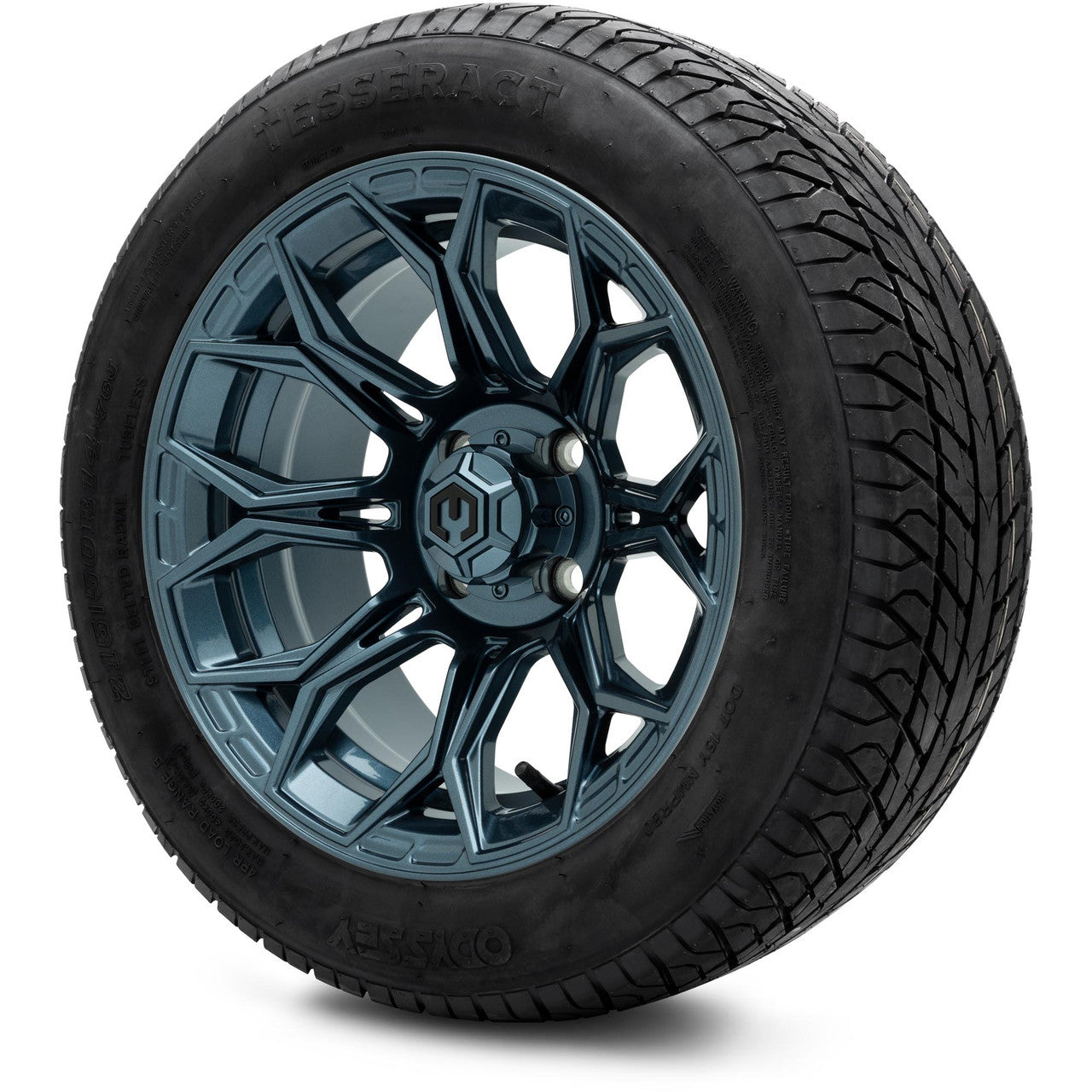 MODZ® 14" Halo Titanium Blue - Low Profile Tires and Wheels Combo