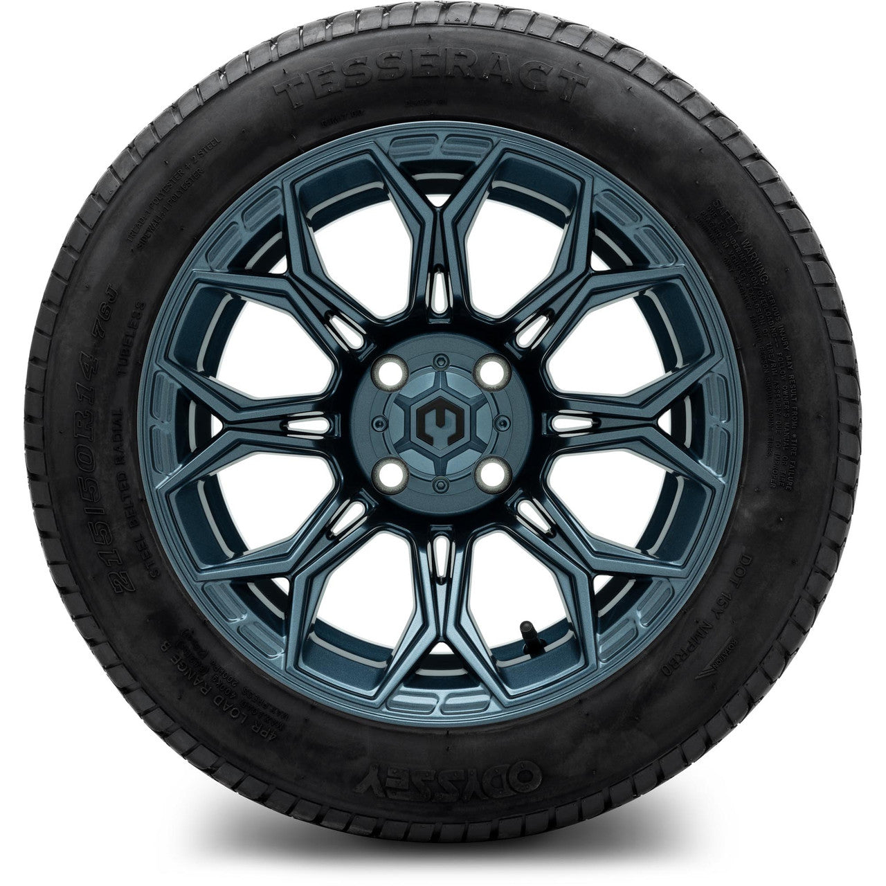 MODZ® 14" Halo Titanium Blue - Low Profile Tires and Wheels Combo