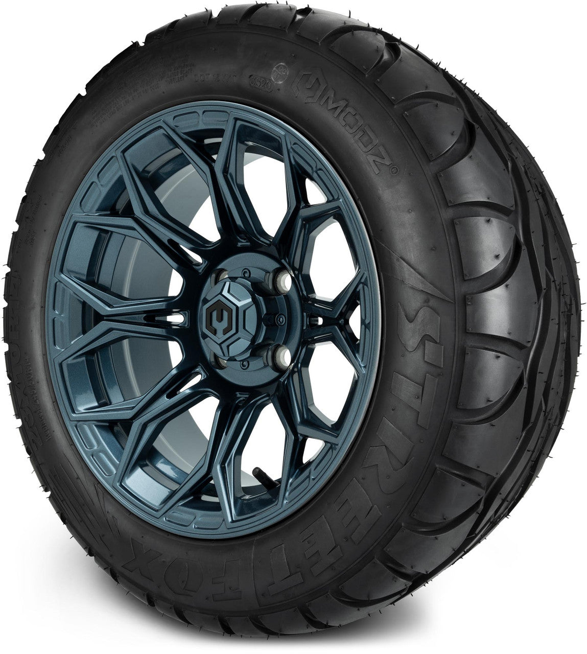 MODZ® 14" Halo Titanium Blue - Low Profile Tires and Wheels Combo