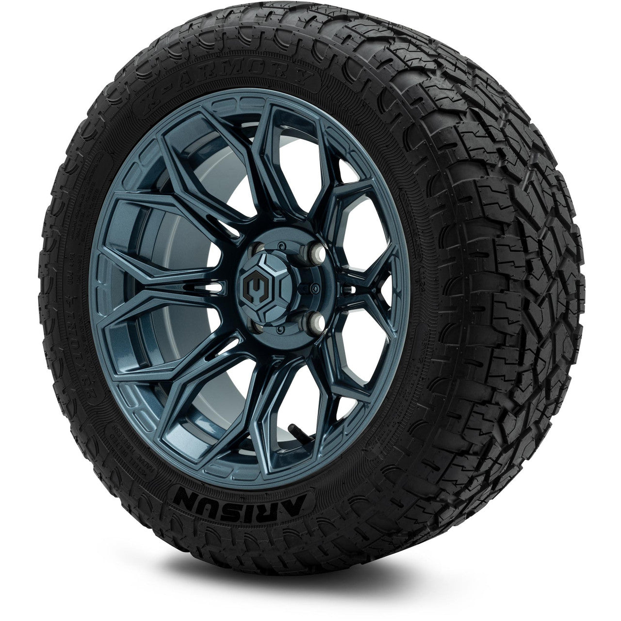 MODZ® 14" Halo Titanium Blue - Lifted Tires and Wheels Combo